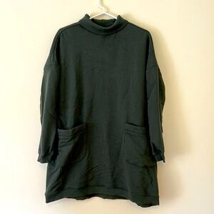 NWOT Pomander Place forest green turtleneck sweatshirt dress, size S